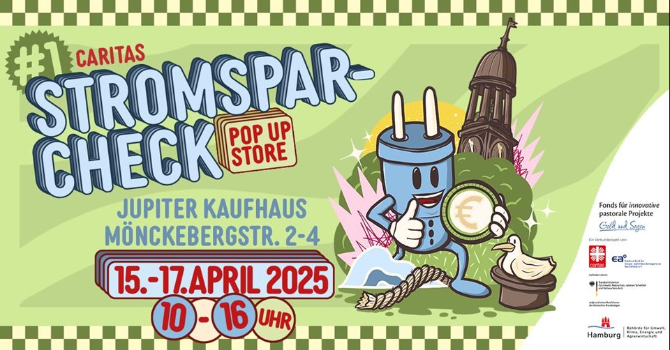 Illustration mit Stecki, einem Symbol für den Stromsparcheck